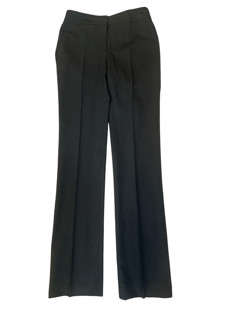 Burberry Black Wool Trousers 4 Lined Flat Front Dress Pant Straight Leg NWT $325 - Picture 3 of 12
